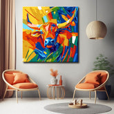 Painting by Numbers Colorful Bulls